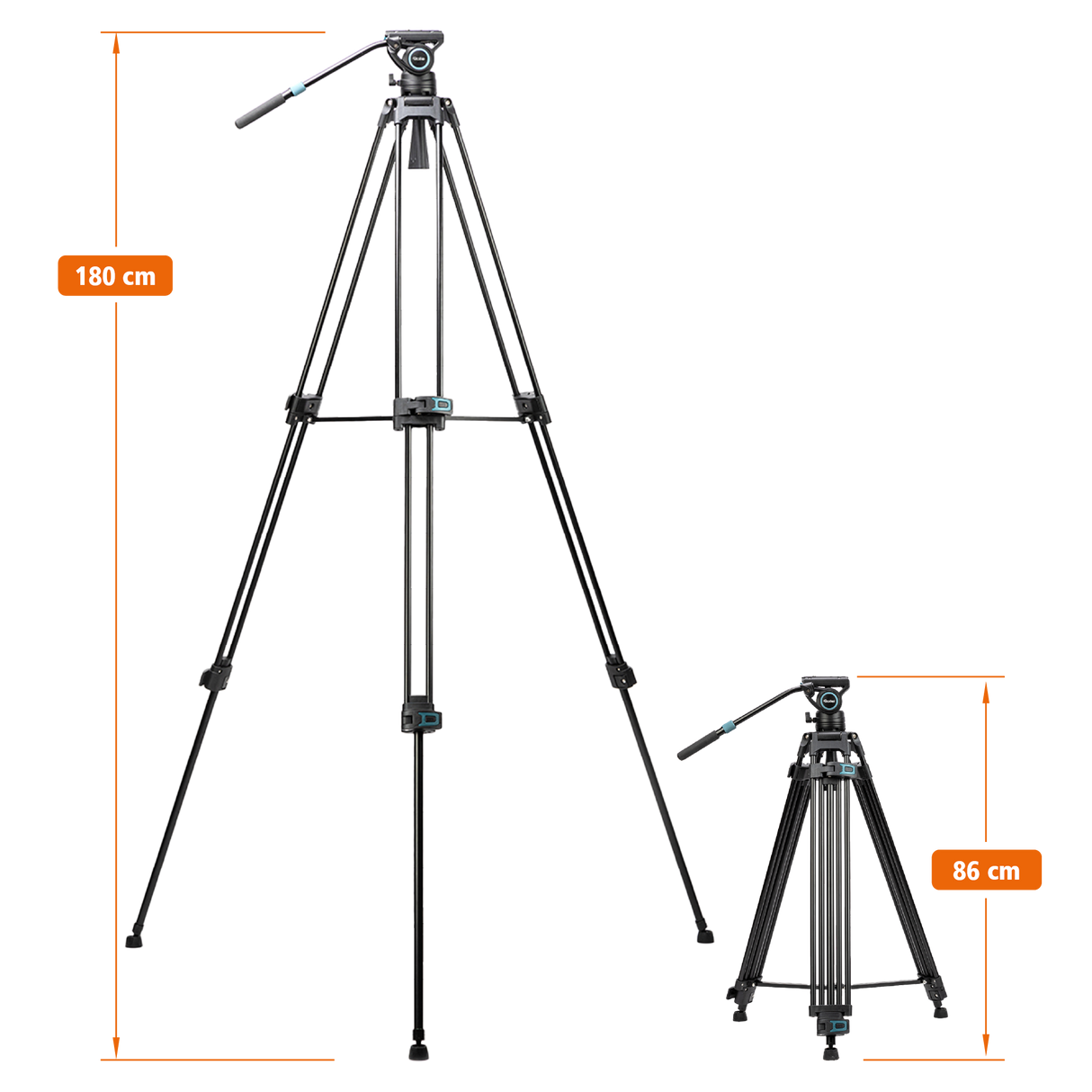 V9i professional video tripod